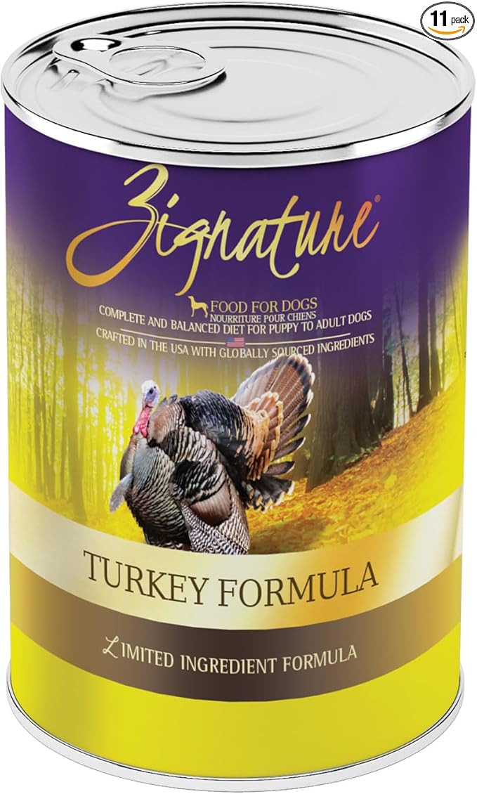 Zignature Turkey Formula Grain-Free Wet Dog Food 13oz, case of 12