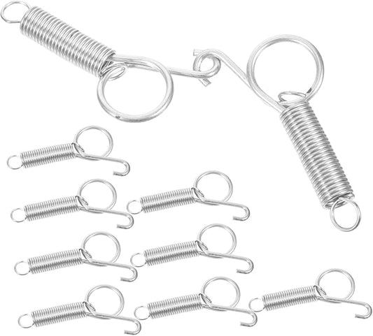 LIOOBO 10pcs Multi-Purpose Rabbit Cage Door Spring Hook Feeder Hanger for Bird Cages and Animal Habitats Easy to Install and Secure