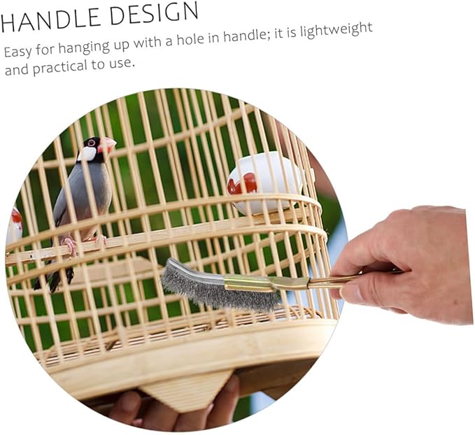 UPKOCH 2Pcs Bird Cage Cleaning Brush Long Handle Brushes for Easy Daily Maintenance of Bird Cages Lightweight and Odor Resistant Accessories for Parrots and Pets