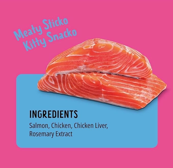 Bonkers Purrpops, Freeze Dried Salmon Flavored Lollipop Cat Treats, for All Breeds and Ages 8 Pieces (2 Packs) with Cat Spring Toys