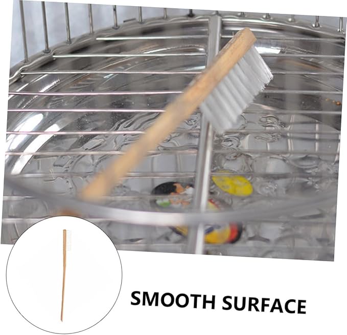 1pc Handle Bird Cage Cleaning Brush and Bristle Tool for Easy Removal of Bird Droppings for Parrot and Pet Cages