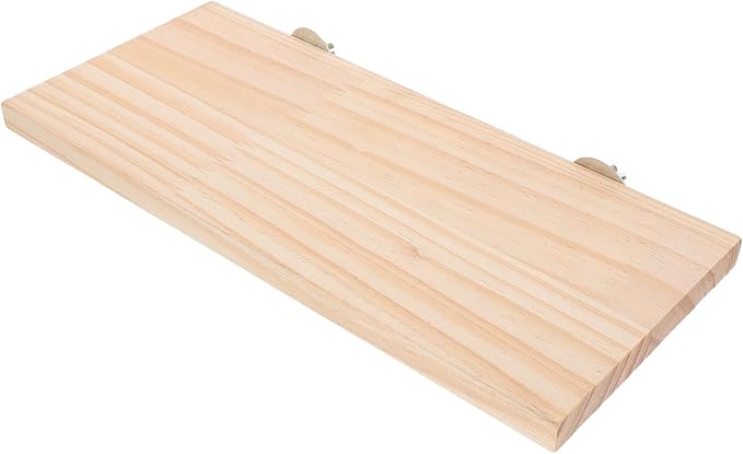 Abaodam Wooden Bird Perch Platform Stand for Parrot and Small Pets, Rectangular Cage Accessory with Paw Grinding Surface, 1pcs Suitable for Hamster, Chinchilla, Squirrel Habitat