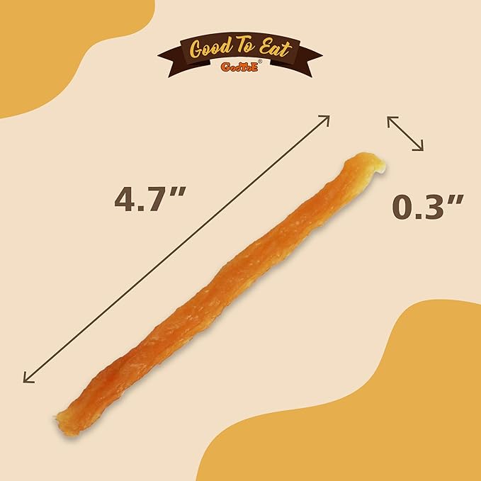 Gootoe Soft Turkey Tendon Strip with Pumpkin 3oz, Chewy Snack, USA-Sourced Turkey Tendon, Premium Training Chews, Hypoallergenic, Ideal for Small & Senior Dogs