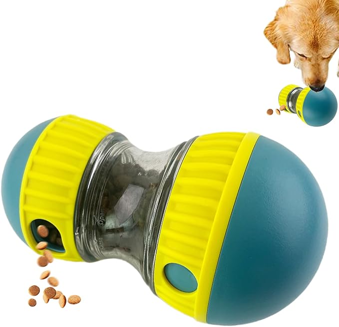 Dog Treat Ball, Adjustable Dispensing Interactive Toys Indestructible Puzzles Feeder Slow Feeding, Pet Cat Enrichment Toys, Dog Interactive Toy for Boredom Intelligence (Green)