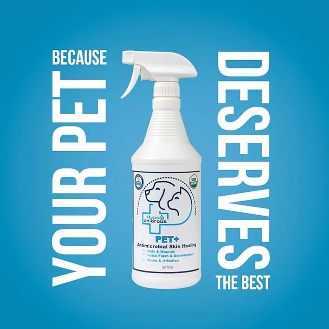 Pet+ Wound Care Promote Skin Healing and Repair for Common concerns Such as cuts, scrapes, and sores with hypochlorous Wound Care.