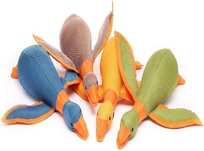 Multipet Dazzler Ducks Durable Plush Dog Toy, Colors May Vary