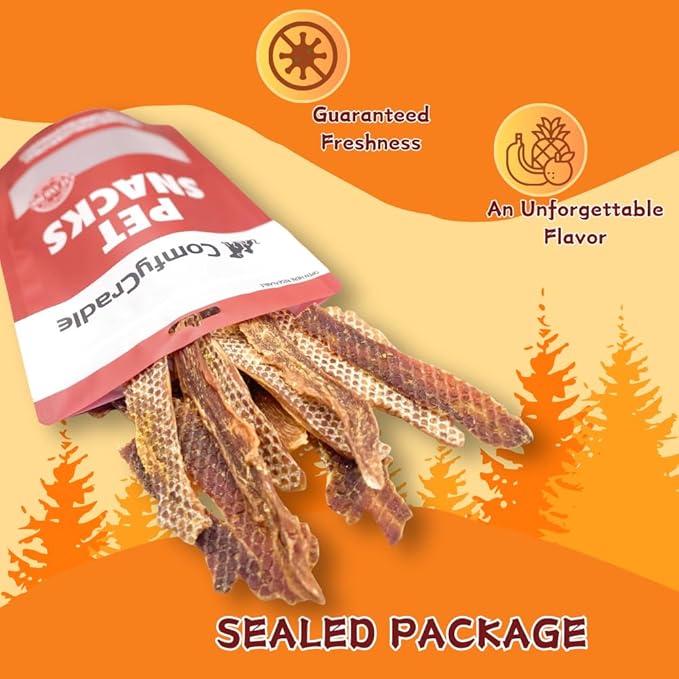 Air-Dried Duck Jerky Dog Treats, Novel Protein & Grain-Free Tender Snacks, All Natural Single Ingredient Training Reward for Sensitive Dogs, 5.29 Ounce (2 Pack x 5.29 Ounce,Chicken)