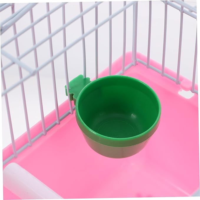 Milisten Portable Bird Cage for Birds Spacious Metal Carrier with Food Tray Water Dispenser for Parrots Lovebirds Comfortable Travel for Pet Birds