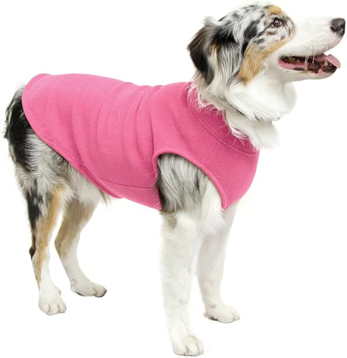 Gooby Stretch Fleece Vest Dog Sweater - Pink, 6X-Large - Warm Pullover Super Stretchy Fleece Dog Jacket for Small to Large Dogs