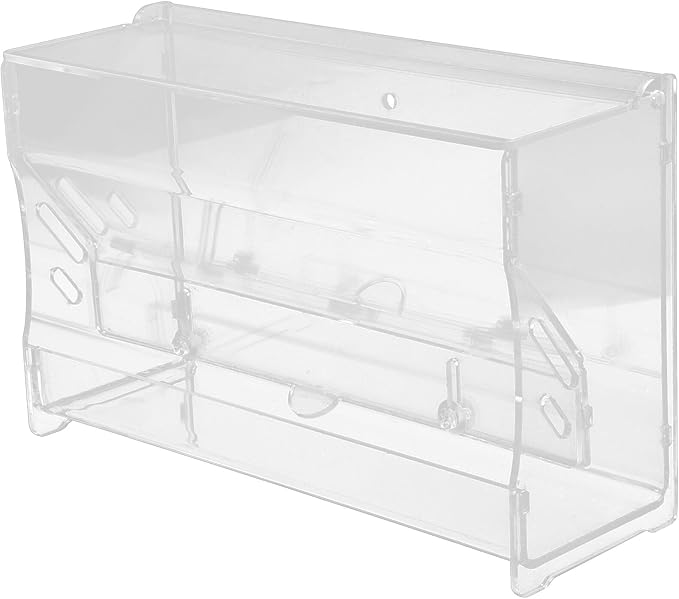 Abaodam Rutin Chicken Automatic Feeder Acrylic Medium Chicken Feeding Bowl Food Box for Parrot Cockatiel Bird Cage Use
