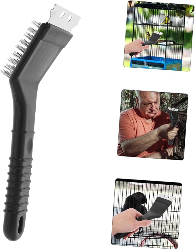 LIOOBO Birdcage Cleaning Accessory Parrot Cage Hygiene Brush Bird Droppings Cleaning Scraper Pet Cage Maintenance