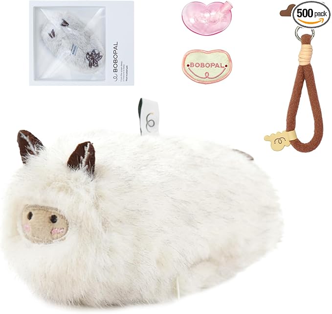 Dog Squeak Toys, Stuffed Animals Dog Toys Plush with Crinkle Paper, Durable Dogs Toy for Small, Medium & Large Dogs, Fun Pet Toy for Cats, Gift-Ready Box (JoJo)