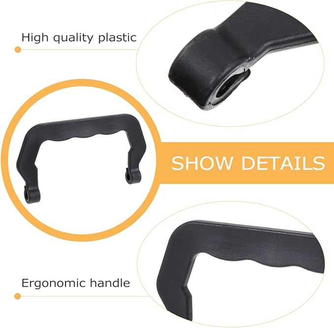 Ipetboom 10Pcs Pet Cage Crate Handles, Replacement Cage Handles Dog Crate Replacement Parts for Pet Cage Carrier for Squirrel Hedgehog Rabbit Chinchilla Hamster, Black