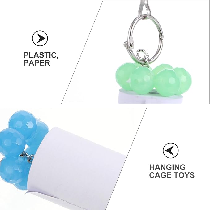 Parrot Hanging Chewing Paper Roll Pendant Bird Grinding Chewing for Pet Birds Cage Play Accessory Random Color