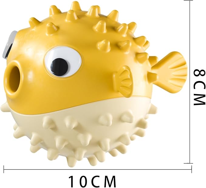 Dog Balls with Bell Sound, Interactive Dog Toys,Treat Dispensing Dog Toys, cat Toys Balls，Rubber Elastic Ball Toys for Small/Medium/Large Cat and Extra Small/Small Dogs (Yellow)