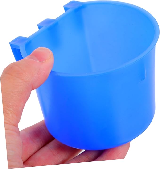 TOYANDONA 4pcs Thickened Coop Cup Feeder Small Bird Cage Food Bowl Stackable Rabbit Waterers for Cages Pet Watering Bowls Hanging Design