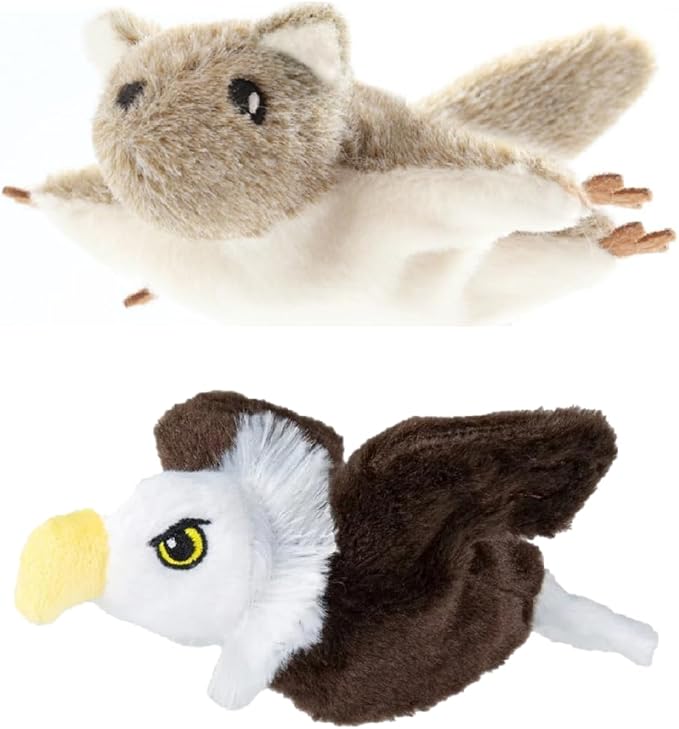 Interactive Rechargeable Flying Bird Cat Toy, Interactive Chirping Bird Wings, Flapping Bird Cat Toy, Chirping Birds Cats Toys for Bored Cats (F-Mouse+Eagle)