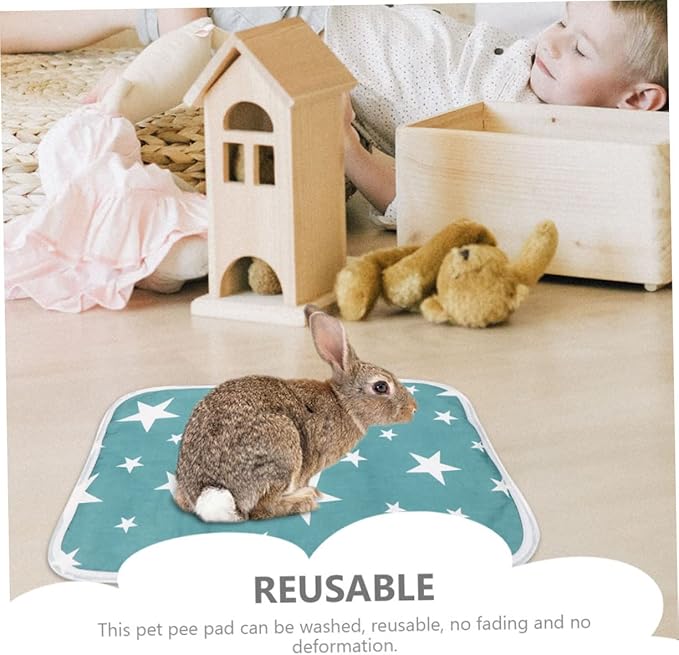 Happyyami 4pcs Pet Pee Mat Bunny Accessories Professional Bunny Liner Leakproof Pet Cushion Small Animal Bedding Bird Cage Cushion Mat Underlying Eva Water Rabbit Supplies