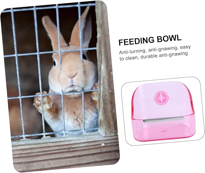 UPKOCH 1pc Small Animal Feeder Bowl Plastic Cage Bowl for Bunny Small Pets Lightweight Durable Easy to Clean for Bird Cages