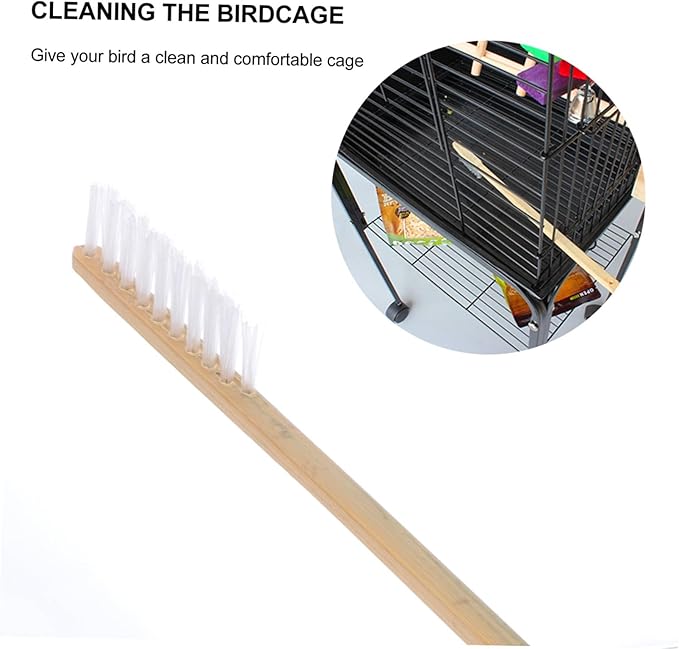 2pcs Pet Bird Cage Cleaning Tool Set Brush Shovel for Parrot Cage Maintenance Efficient Cleaning Supplies for Bird Habitats