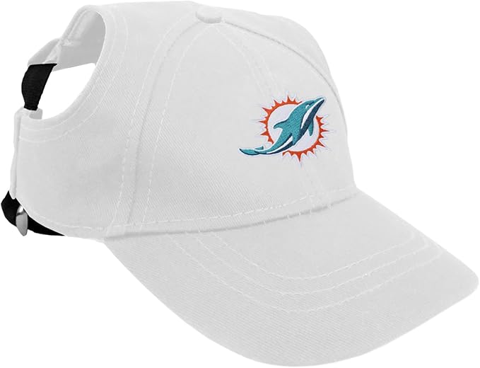 Littlearth NFL Miami Dolphins Pet Baseball Hat, Team Color, Large