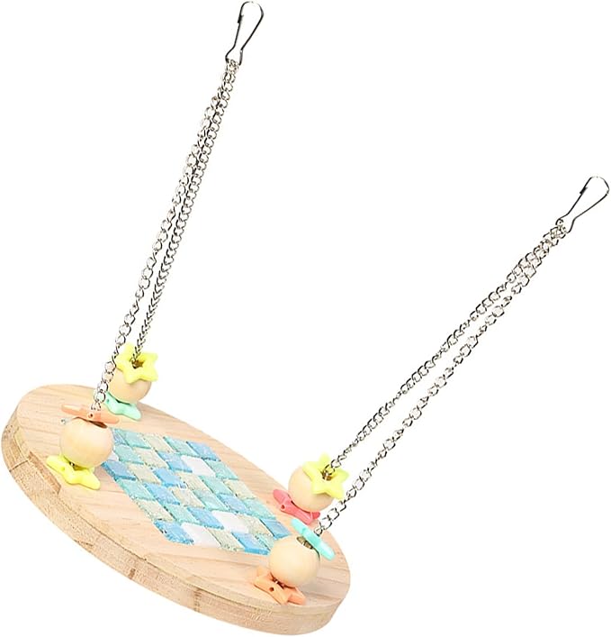 Peiiwdc Pet Hanging Hammock with Crystal Cooling Plate for Hamster Bird Cage Cooling Bed Small Pet Swing Accessory Animal Swing