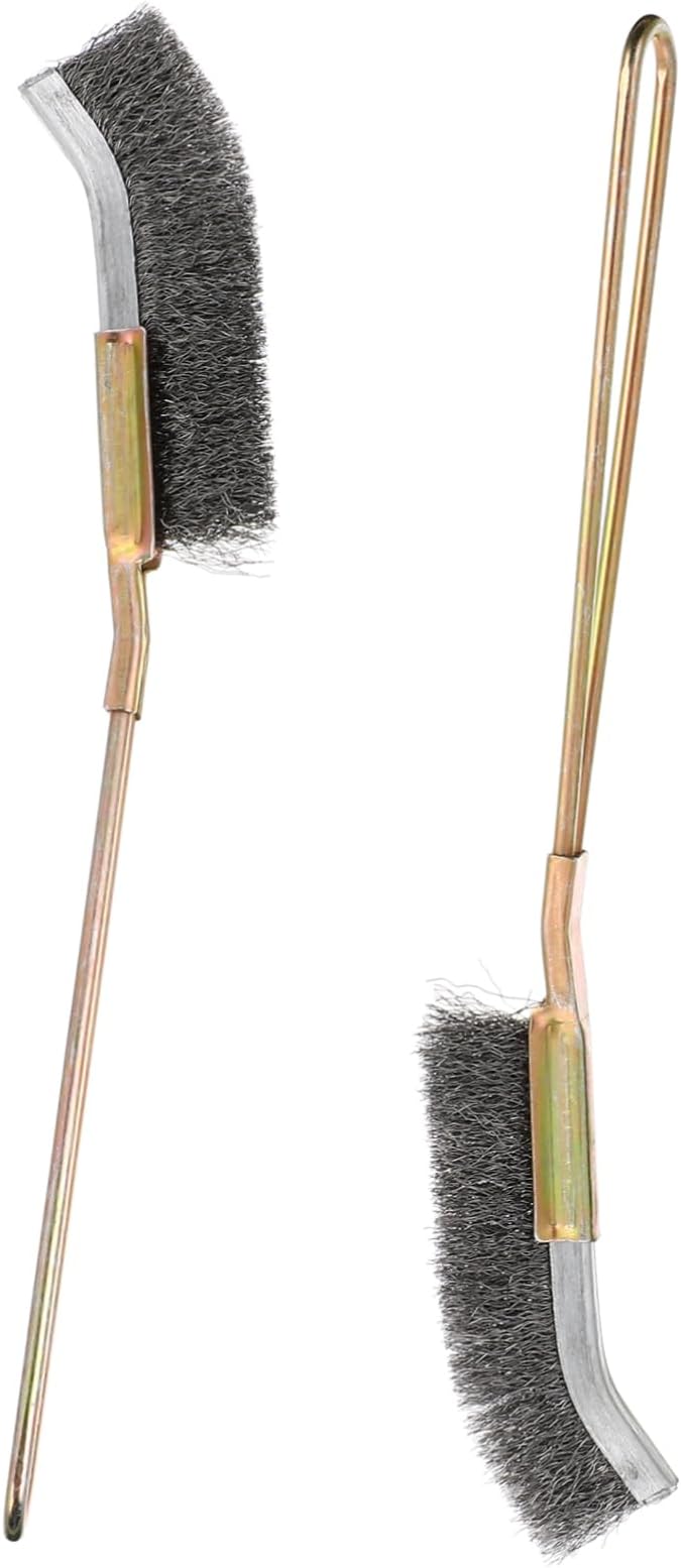 2pcs Handle Bird Cage Cleaning Brush Copper Wire Brush for Easy Daily Maintenance of Parrot Cages and Accessories