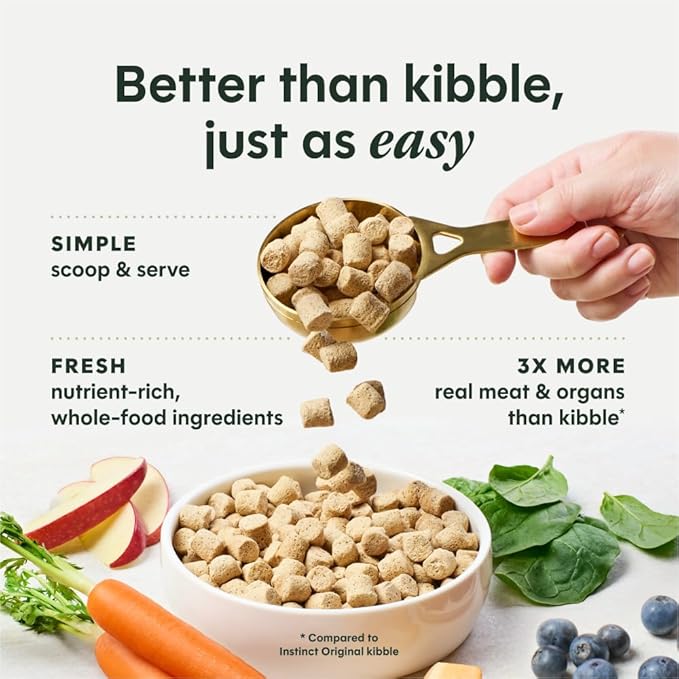 Instinct Freeze-Dried Meals, FreshDried Bites, Natural Dog Food, Grain-Free - Grass-Fed Lamb, 24 oz. Bag