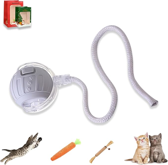 2026 New Generation Interactive Cat Toys Indoor, 360° Smart Automatic Cat Ball Three Modes with Long-Lasting Durability, for All Cats & Dogs (Gray, Wake BirdsongC)