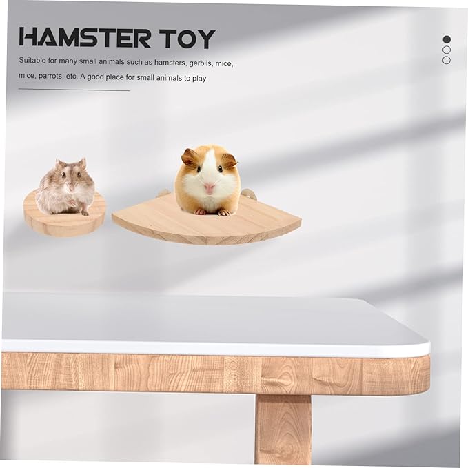 Abaodam 4Pcs Hamster Stand Platform Chinchilla Cage Accessories Parrot Perch Bed for Bird Cage PET Habitat Platform Non-Slip Design Suitable for Small Animals