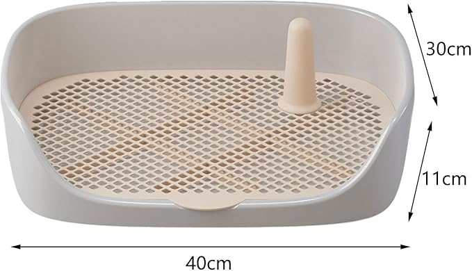Litter Tray Pet Kitten Toilet Training Potty Pet Litter Pan Portable Design Anti Splashing Function Suitable for Small Animal Indoor Outdoor, Gray 40x30x11cm