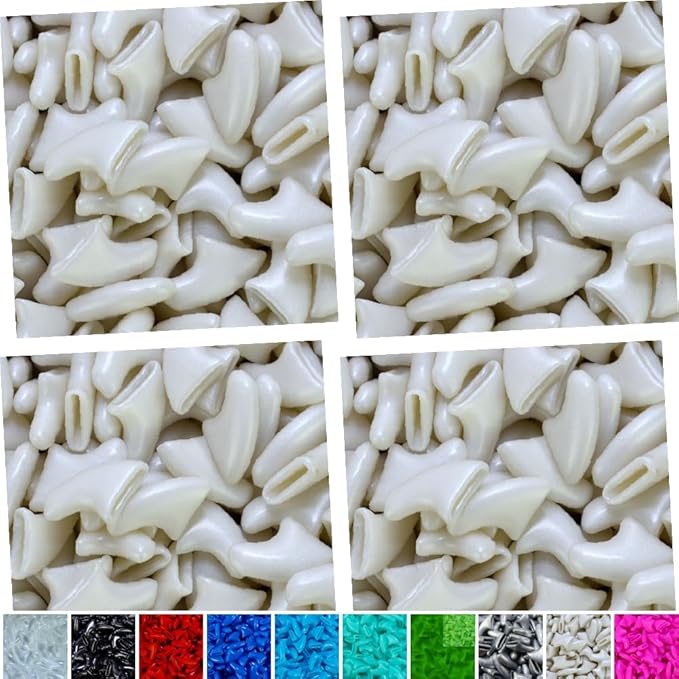 zetpo 80 pcs Cat Nail Caps | Cat Claw Covers | with Adhesives and Applicators (Pearl White, S)