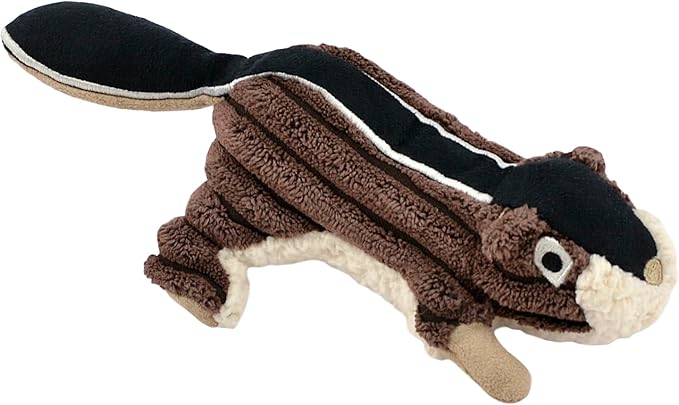 Tall Tails Small Classic Plush Squeaker Toy for Dogs, Chipmunk