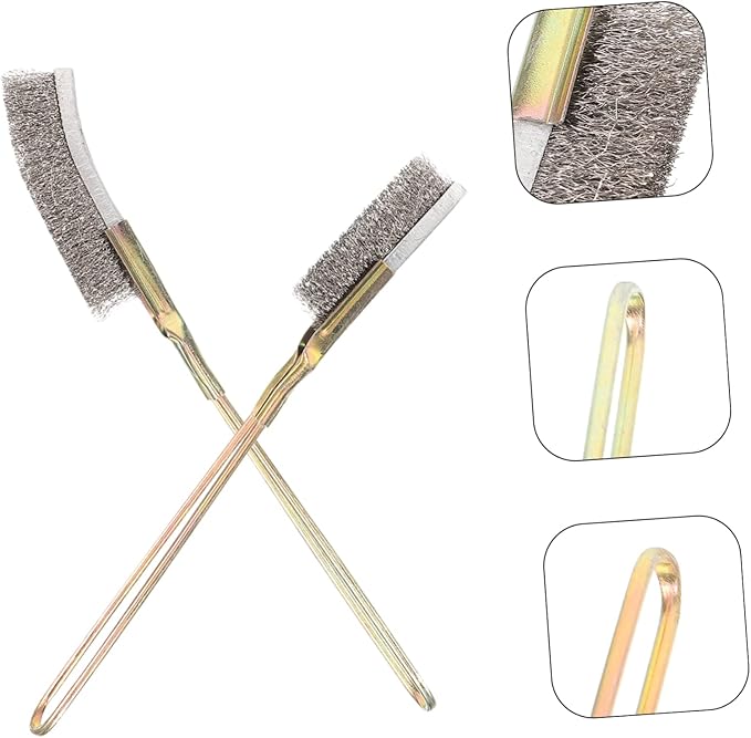 2pcs Bird Cage Cleaning Brush Wire Brushes for Pet Cage Maintenance Handle Design for Easy Cleaning of Bird Feces and