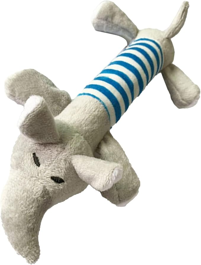 Cyrank Dog Toys, Cute Striped Animal Dog Squeaky Toys Dog Stuffed Animals Chew Toy with 4 Legs Soft Durable Plush Dog Toys for Pet Dog Cat(#2)