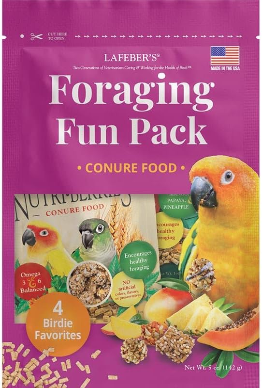 LAFEBER'S Foraging Fun Pack Pet Bird Food, Made with Non-GMO and Human-Grade Ingredients 5 oz (Conure)