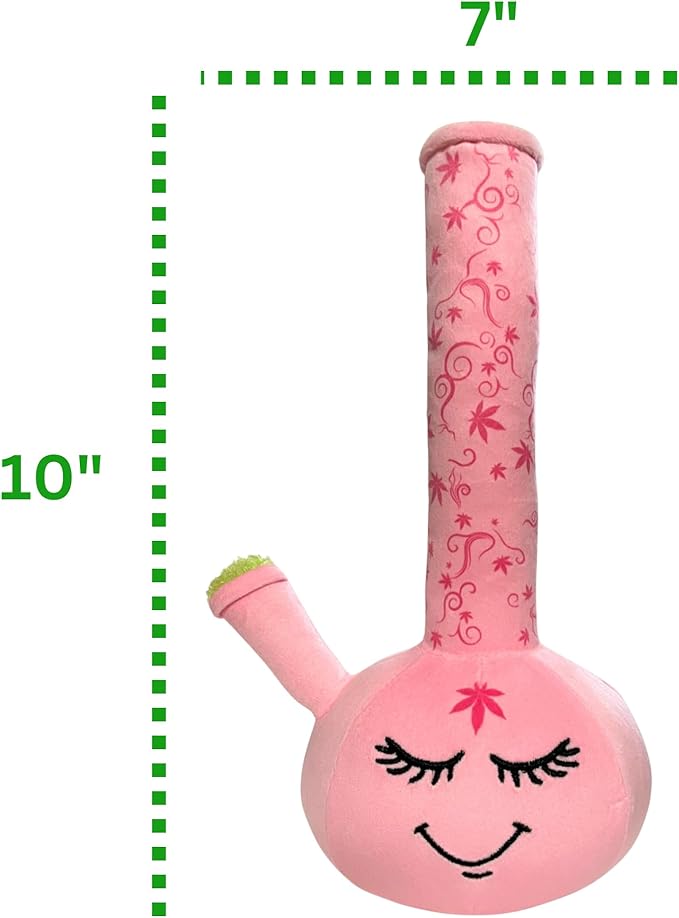 My Name is Harmony Bong, Funny Squeaky Weed Dog Toy, Cute Stuffed Parody Pot Bong, Cool Plush 420 Novelty Gift for Pets, Sized for Puppies & Small, Medium & Large Breeds, Fetch & a Photo Prop