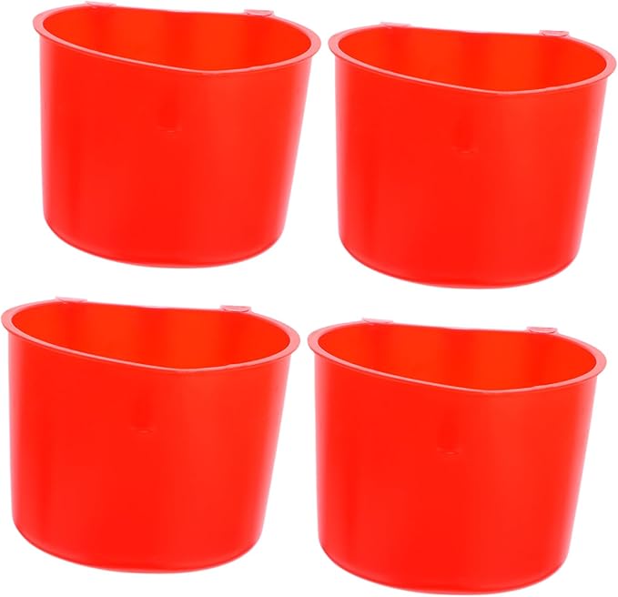 4Pcs Thickened Hanging Bird and Rabbit Water Bowl Durable Pet Feeding Cups for Small Animals Space Saving Design Hydration Focused for Bird Cages and Rabbit Habitats
