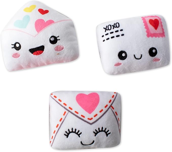 Fringe Studio Plush Dog Toy, 3 Pieces Set, Sealed with A Kiss, Pet Shop Collection (289534)