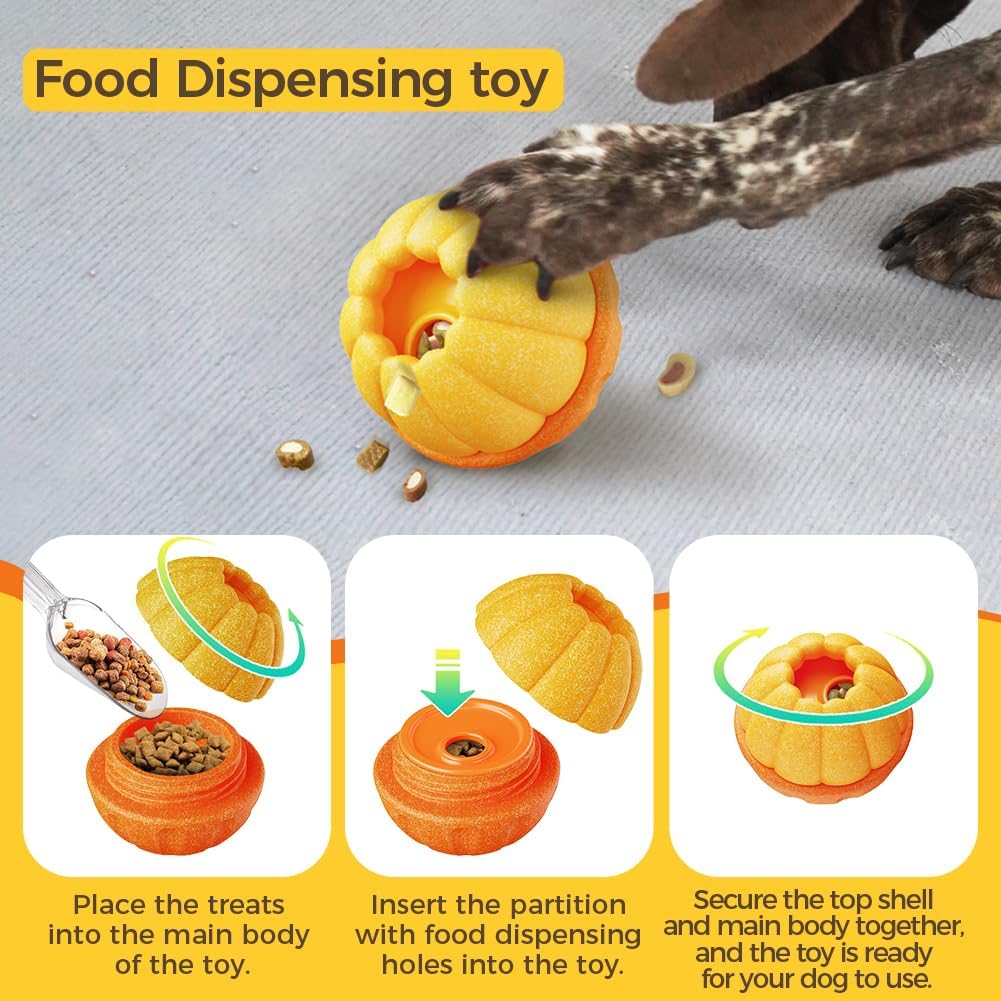 Dog Frozen Treat Toy to Keep Busy, Freezable Fillable Puzzle Treat Dispensing Toys, Dog Chew Toys for Aggressive Chewers, Interactive Enrichment Toys to Reduce Anxiety