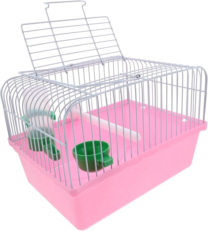SUPVOX Portable Bird Cage with Food Box and Waterer Lightweight Travel Carrier for Parrots and Cockatiels Spacious Design for Comfortable Outdoor Use