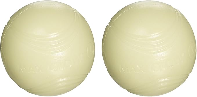 Chuckit! Dog Max Glow Ball Bright Playtime at Night (2 Pack), Large