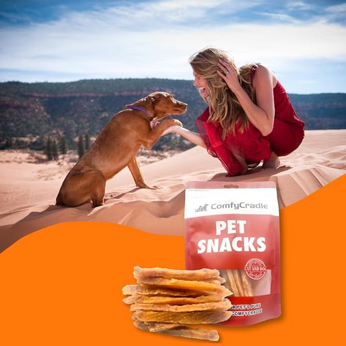 Chicken & Milk Jerky, Irresistible High-Protein Dog Treats, Calcium-Rich Tender Chews for Strong Bones & Teeth, Natural Training Reward (10.58 Ounce(Pack of 1)),Chicken