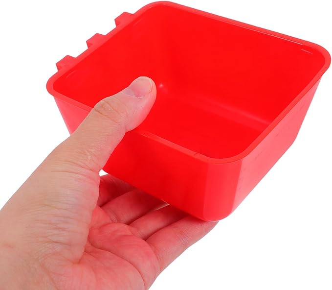 Abaodam 4pcs Thickened Bird Cage Feeding Bowl Versatile Pet Water Cup Crate Food Bowl for Birds Rabbits Poultry