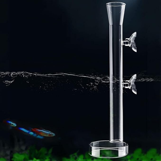 Mipukbay Glass Aquarium Feeder Set - 15.7 Inch Shrimp Feeding Tube & Dish for Fish, Shrimp, and Bottom-Dwelling Aquatic Pets‌
