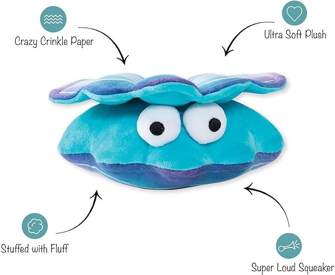 Fringe Studio Plush Dog Toy, A BIT CLAMMY(314058)