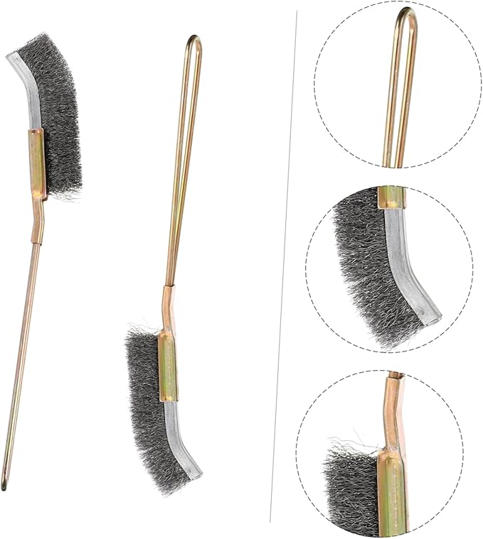 2pcs Handle Bird Cage Cleaning Brush for Parrot and Bird Cages Lightweight and Easy to Use for Daily Maintenance Wire Bristles for Cleaning