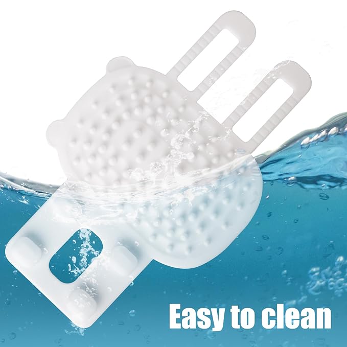 lasuroa 2pcs Self Cleaning Cat Brush, 2-in-1 Tickling Comb Pet Brush Pet Tickling Artifact Cat Grooming Shedding Brush Cat Corner Scartcher for Short/Long Hair Cats (White), 6.49x3.94 Inch