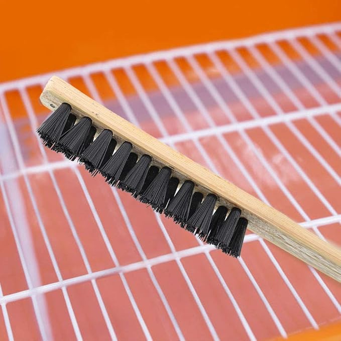 Zerodis 3PCS Brushes for Pets Bird Cage Brush Wooden Cleaning Brush Portable Long Handle Bird Cage House Brush Accessory for Pet Birds Parrots Cage