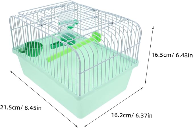 Multi-Functional Portable Parrot Cage with Perch Food Box Water Bottle Spacious Metal Aviary Carrier Travel Cage for Parakeets Lovebirds Small Animals Random Color